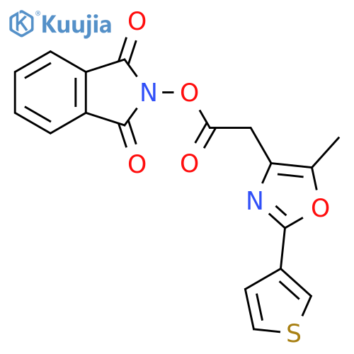 1,3-dioxo-2,3-dihydro-1H-isoindol-2-yl 2-[5-methyl-2-(thiophen-3-yl)-1,3-oxazol-4-yl]acetate structure