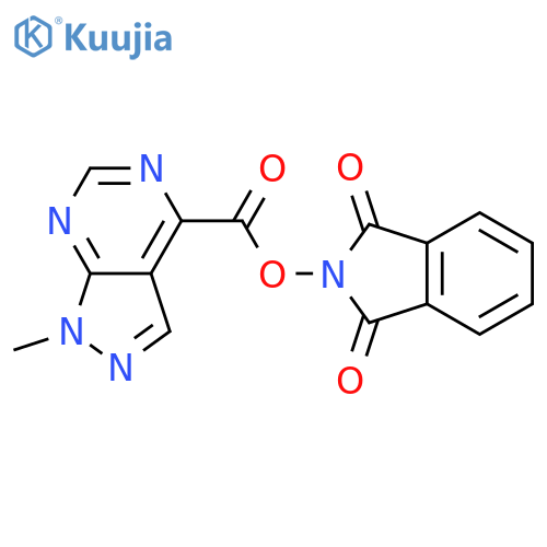 1,3-dioxo-2,3-dihydro-1H-isoindol-2-yl 1-methyl-1H-pyrazolo[3,4-d]pyrimidine-4-carboxylate structure