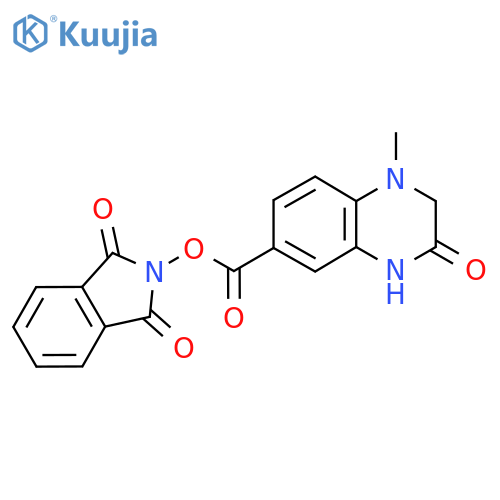 1,3-dioxo-2,3-dihydro-1H-isoindol-2-yl 1-methyl-3-oxo-1,2,3,4-tetrahydroquinoxaline-6-carboxylate structure