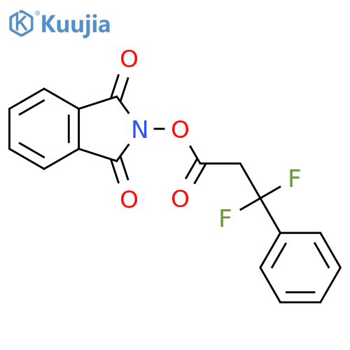 1,3-dioxo-2,3-dihydro-1H-isoindol-2-yl 3,3-difluoro-3-phenylpropanoate structure