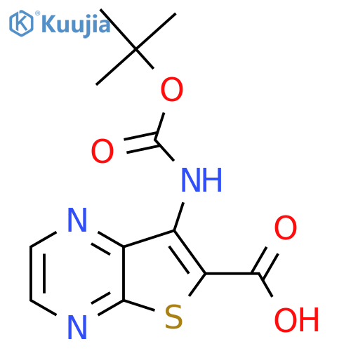 7-{[(Tert-butoxy)carbonyl]amino}thieno[2,3-b]pyrazine-6-carboxylic acid structure