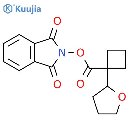 1,3-dioxo-2,3-dihydro-1H-isoindol-2-yl 1-(oxolan-2-yl)cyclobutane-1-carboxylate structure