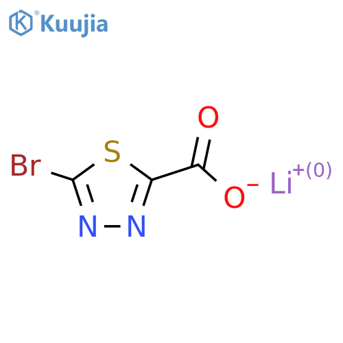Lithium 5-bromo-1,3,4-thiadiazole-2-carboxylate structure