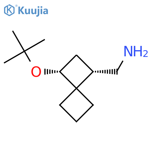 rac-[(1S,3R)-3-(tert-butoxy)spiro[3.3]heptan-1-yl]methanamine structure