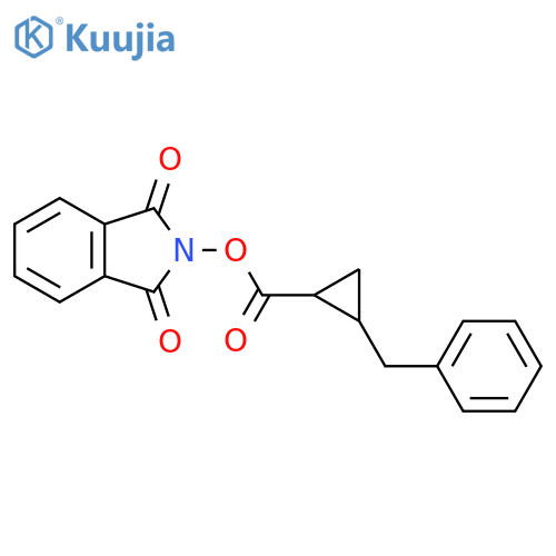 1,3-dioxo-2,3-dihydro-1H-isoindol-2-yl 2-benzylcyclopropane-1-carboxylate structure