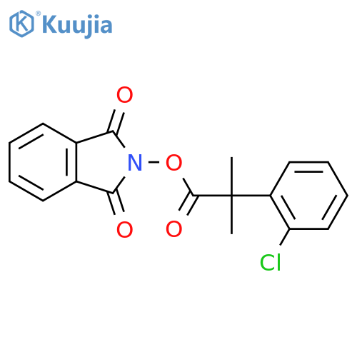 1,3-dioxo-2,3-dihydro-1H-isoindol-2-yl 2-(2-chlorophenyl)-2-methylpropanoate structure