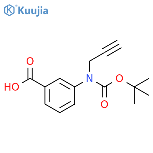 3-{(tert-butoxy)carbonyl(prop-2-yn-1-yl)amino}benzoic acid structure