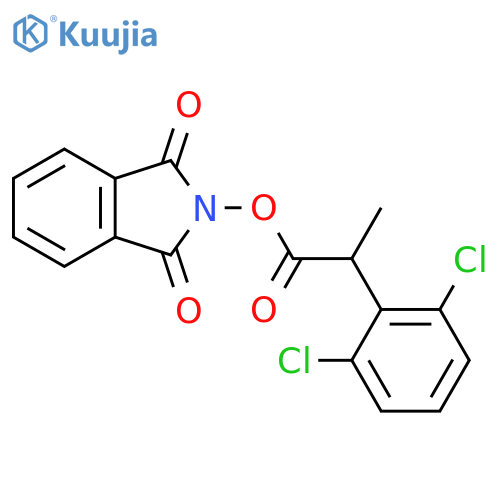 1,3-dioxo-2,3-dihydro-1H-isoindol-2-yl 2-(2,6-dichlorophenyl)propanoate structure