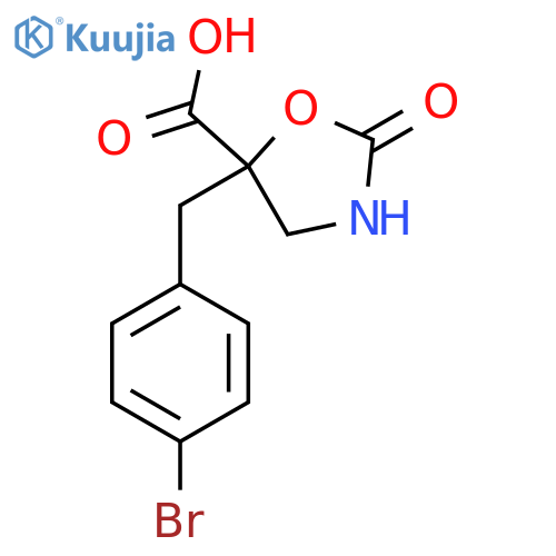 5-[(4-Bromophenyl)methyl]-2-oxo-1,3-oxazolidine-5-carboxylic acid structure