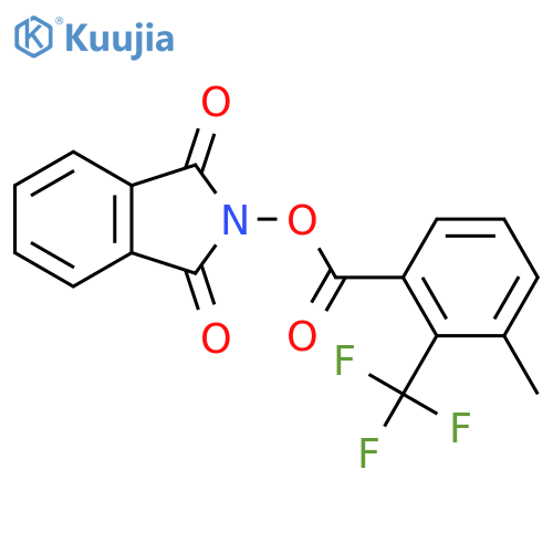 1,3-dioxo-2,3-dihydro-1H-isoindol-2-yl 3-methyl-2-(trifluoromethyl)benzoate structure