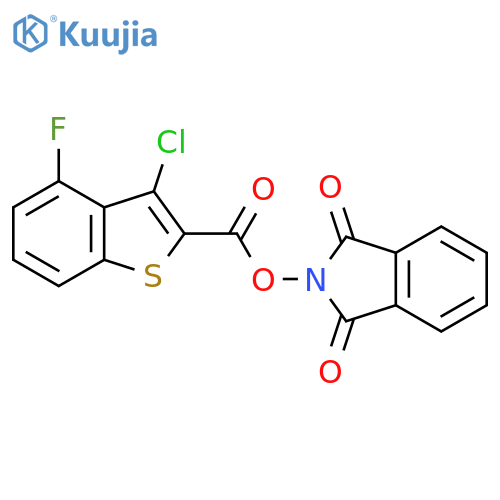1,3-dioxo-2,3-dihydro-1H-isoindol-2-yl 3-chloro-4-fluoro-1-benzothiophene-2-carboxylate structure
