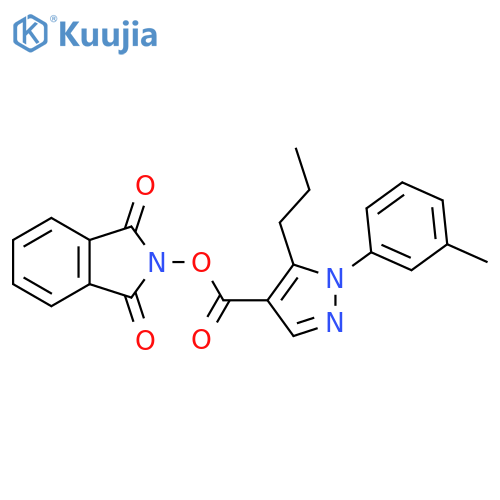 1,3-dioxo-2,3-dihydro-1H-isoindol-2-yl 1-(3-methylphenyl)-5-propyl-1H-pyrazole-4-carboxylate structure