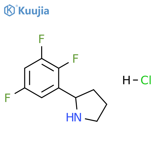 Pyrrolidine, 2-(2,3,5-trifluorophenyl)-, hydrochloride (1:1) structure