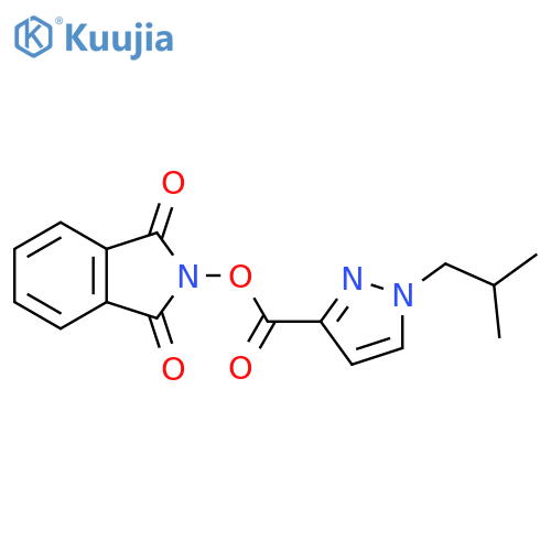 1,3-dioxo-2,3-dihydro-1H-isoindol-2-yl 1-(2-methylpropyl)-1H-pyrazole-3-carboxylate structure