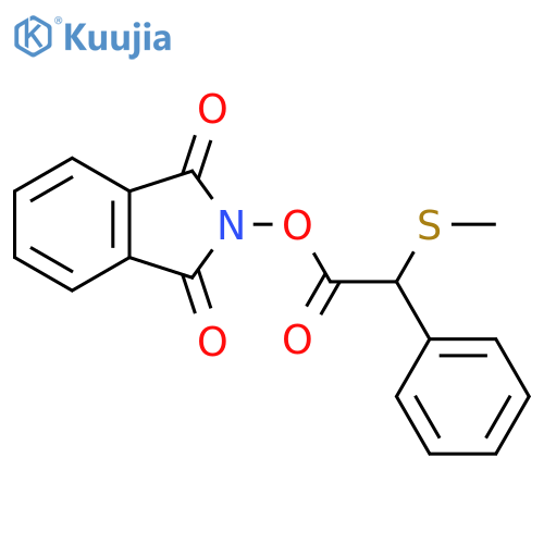 1,3-dioxo-2,3-dihydro-1H-isoindol-2-yl 2-(methylsulfanyl)-2-phenylacetate structure