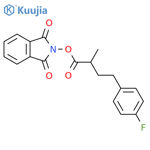 1,3-dioxo-2,3-dihydro-1H-isoindol-2-yl 4-(4-fluorophenyl)-2-methylbutanoate structure