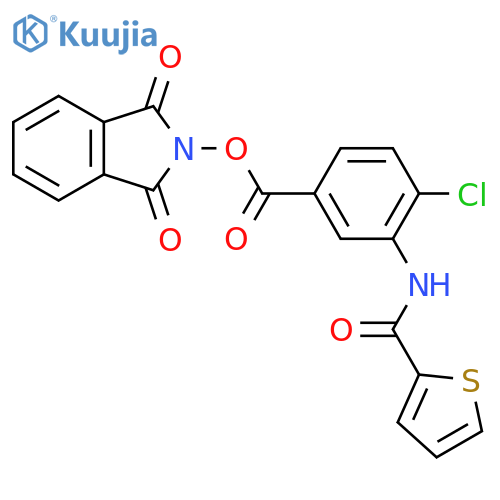 1,3-dioxo-2,3-dihydro-1H-isoindol-2-yl 4-chloro-3-(thiophene-2-amido)benzoate structure