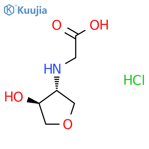2-[[(3R,4S)-4-Hydroxyoxolan-3-yl]amino]acetic acid;hydrochloride structure