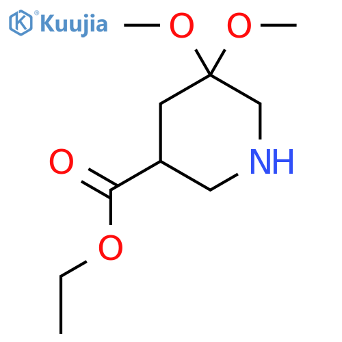 Ethyl 5,5-dimethoxypiperidine-3-carboxylate structure