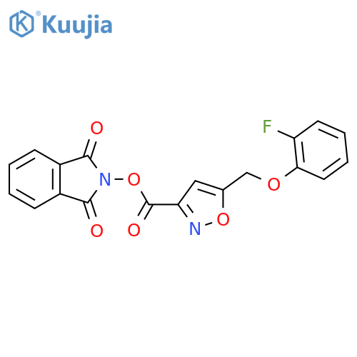1,3-dioxo-2,3-dihydro-1H-isoindol-2-yl 5-[(2-fluorophenoxy)methyl]-1,2-oxazole-3-carboxylate structure