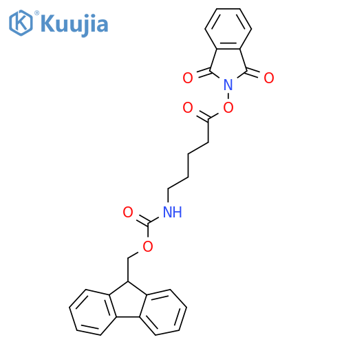 1,3-dioxo-2,3-dihydro-1H-isoindol-2-yl 5-({[(9H-fluoren-9-yl)methoxy]carbonyl}amino)pentanoate structure