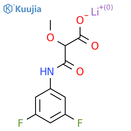 Lithium;3-(3,5-difluoroanilino)-2-methoxy-3-oxopropanoate structure