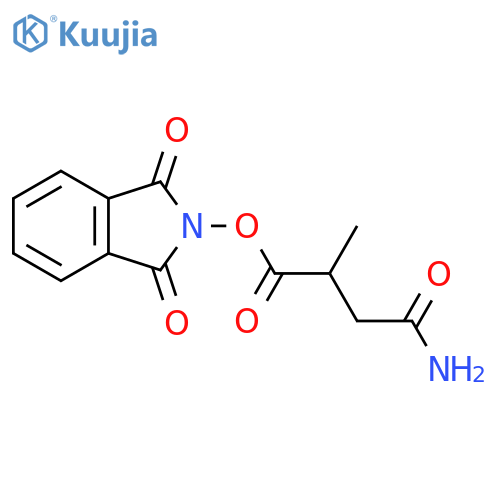 1,3-dioxo-2,3-dihydro-1H-isoindol-2-yl 3-carbamoyl-2-methylpropanoate structure