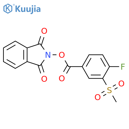 1,3-dioxo-2,3-dihydro-1H-isoindol-2-yl 4-fluoro-3-methanesulfonylbenzoate structure