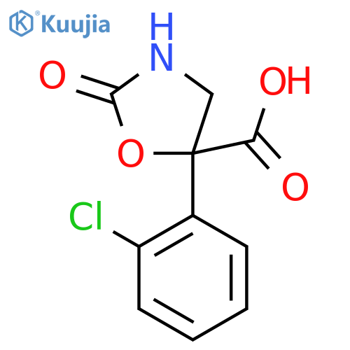 5-(2-Chlorophenyl)-2-oxo-1,3-oxazolidine-5-carboxylic acid structure