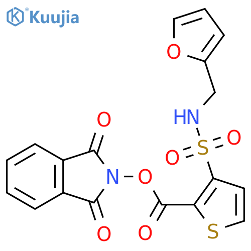 1,3-dioxo-2,3-dihydro-1H-isoindol-2-yl 3-{[(furan-2-yl)methyl]sulfamoyl}thiophene-2-carboxylate structure