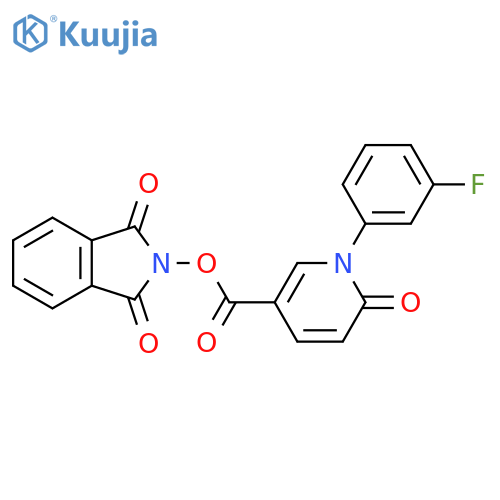 1,3-dioxo-2,3-dihydro-1H-isoindol-2-yl 1-(3-fluorophenyl)-6-oxo-1,6-dihydropyridine-3-carboxylate structure