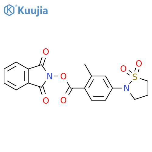 1,3-dioxo-2,3-dihydro-1H-isoindol-2-yl 4-(1,1-dioxo-1lambda6,2-thiazolidin-2-yl)-2-methylbenzoate structure