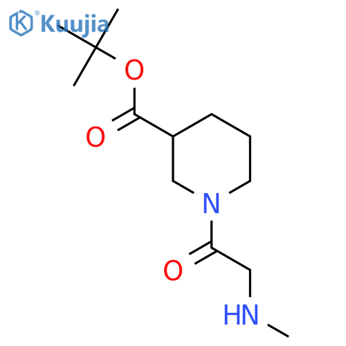 Tert-butyl 1-[2-(methylamino)acetyl]piperidine-3-carboxylate structure