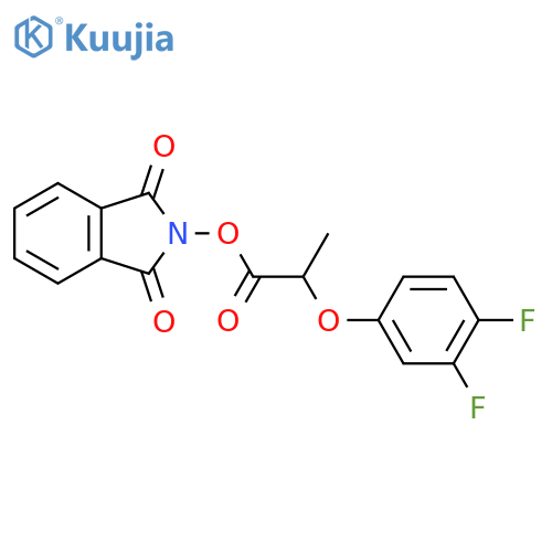 1,3-dioxo-2,3-dihydro-1H-isoindol-2-yl 2-(3,4-difluorophenoxy)propanoate structure