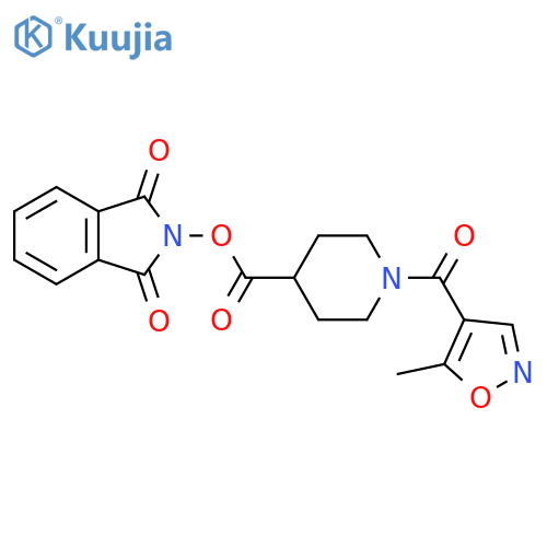 1,3-dioxo-2,3-dihydro-1H-isoindol-2-yl 1-(5-methyl-1,2-oxazole-4-carbonyl)piperidine-4-carboxylate structure