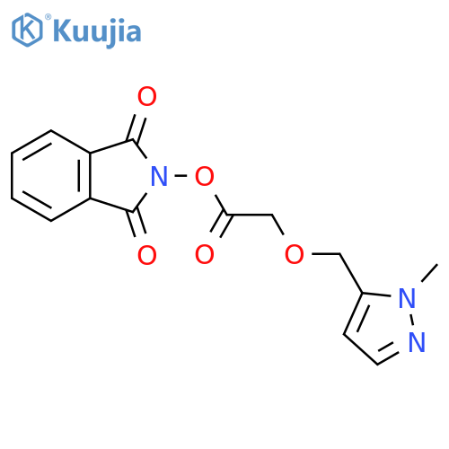 1,3-dioxo-2,3-dihydro-1H-isoindol-2-yl 2-[(1-methyl-1H-pyrazol-5-yl)methoxy]acetate structure