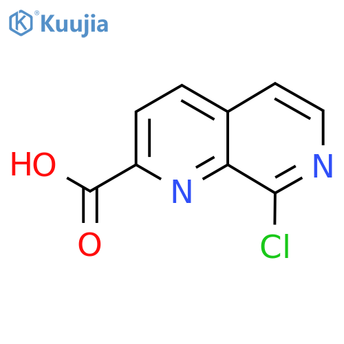 8-Chloro-1,7-naphthyridine-2-carboxylic acid structure