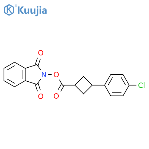 1,3-dioxo-2,3-dihydro-1H-isoindol-2-yl 3-(4-chlorophenyl)cyclobutane-1-carboxylate structure