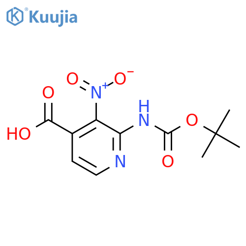 2-{[(Tert-butoxy)carbonyl]amino}-3-nitropyridine-4-carboxylic acid structure