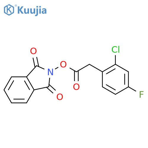 1,3-dioxo-2,3-dihydro-1H-isoindol-2-yl 2-(2-chloro-4-fluorophenyl)acetate structure