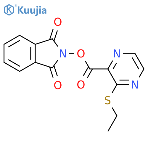 1,3-dioxo-2,3-dihydro-1H-isoindol-2-yl 3-(ethylsulfanyl)pyrazine-2-carboxylate structure