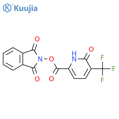 1,3-dioxo-2,3-dihydro-1H-isoindol-2-yl 6-oxo-5-(trifluoromethyl)-1,6-dihydropyridine-2-carboxylate structure