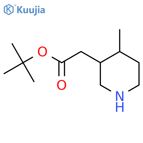 Tert-butyl 2-(4-methylpiperidin-3-yl)acetate structure