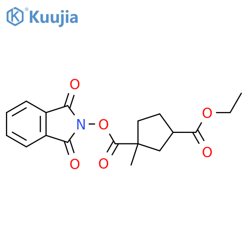 1-(1,3-dioxo-2,3-dihydro-1H-isoindol-2-yl) 3-ethyl 1-methylcyclopentane-1,3-dicarboxylate structure