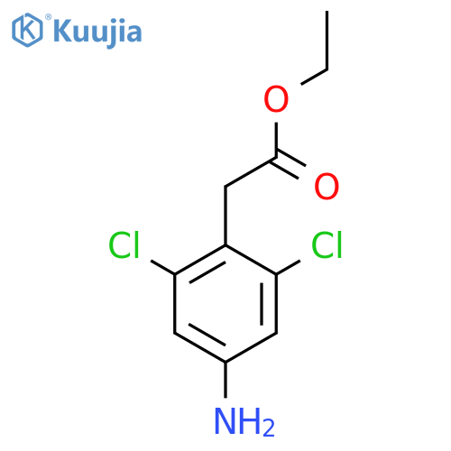 Ethyl 2-(4-amino-2,6-dichlorophenyl)acetate structure