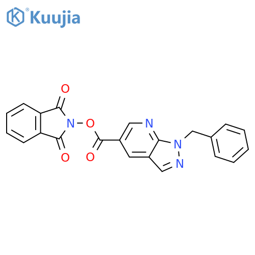1,3-dioxo-2,3-dihydro-1H-isoindol-2-yl 1-benzyl-1H-pyrazolo[3,4-b]pyridine-5-carboxylate structure