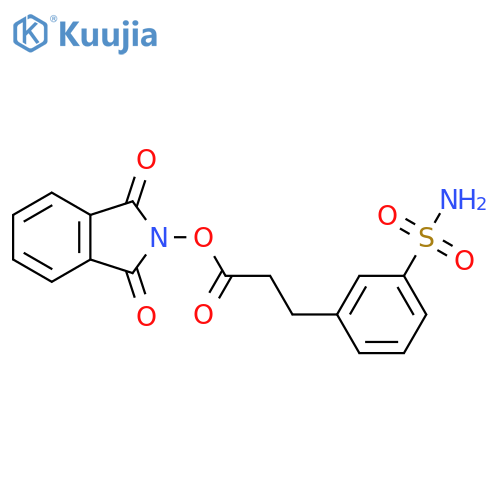 1,3-dioxo-2,3-dihydro-1H-isoindol-2-yl 3-(3-sulfamoylphenyl)propanoate structure