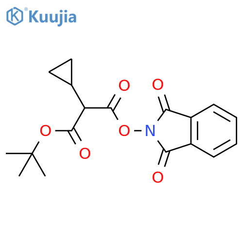 1-tert-butyl 1,3-dioxo-2,3-dihydro-1H-isoindol-2-yl 2-cyclopropylpropanedioate structure