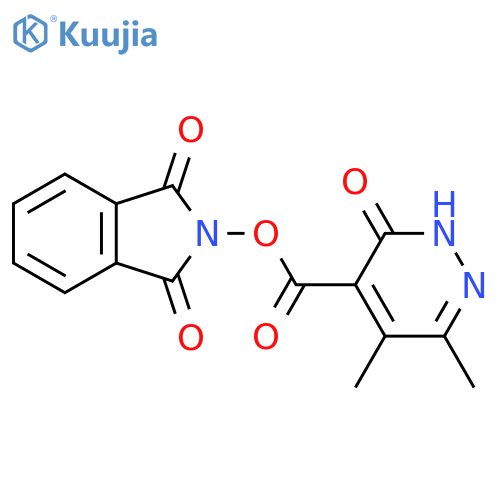 1,3-dioxo-2,3-dihydro-1H-isoindol-2-yl 5,6-dimethyl-3-oxo-2,3-dihydropyridazine-4-carboxylate structure
