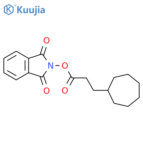 1,3-dioxo-2,3-dihydro-1H-isoindol-2-yl 3-cycloheptylpropanoate structure